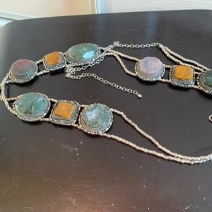 Ornate Vintage Belt with various colorful stones